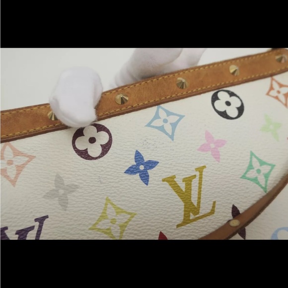LOUIS VUITTON Murakami Pochette Accessoires Bag White Vintage Y2K RARE - Picture 3 of 16